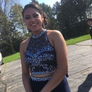 Navy blue prom dress